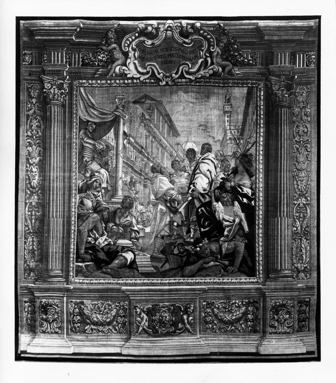 Giorgio Vasari presenta a Cosimo I il progetto per gli Uffizi - Galleria del costume, Palazzo Pitti, Firenze, attribuito
